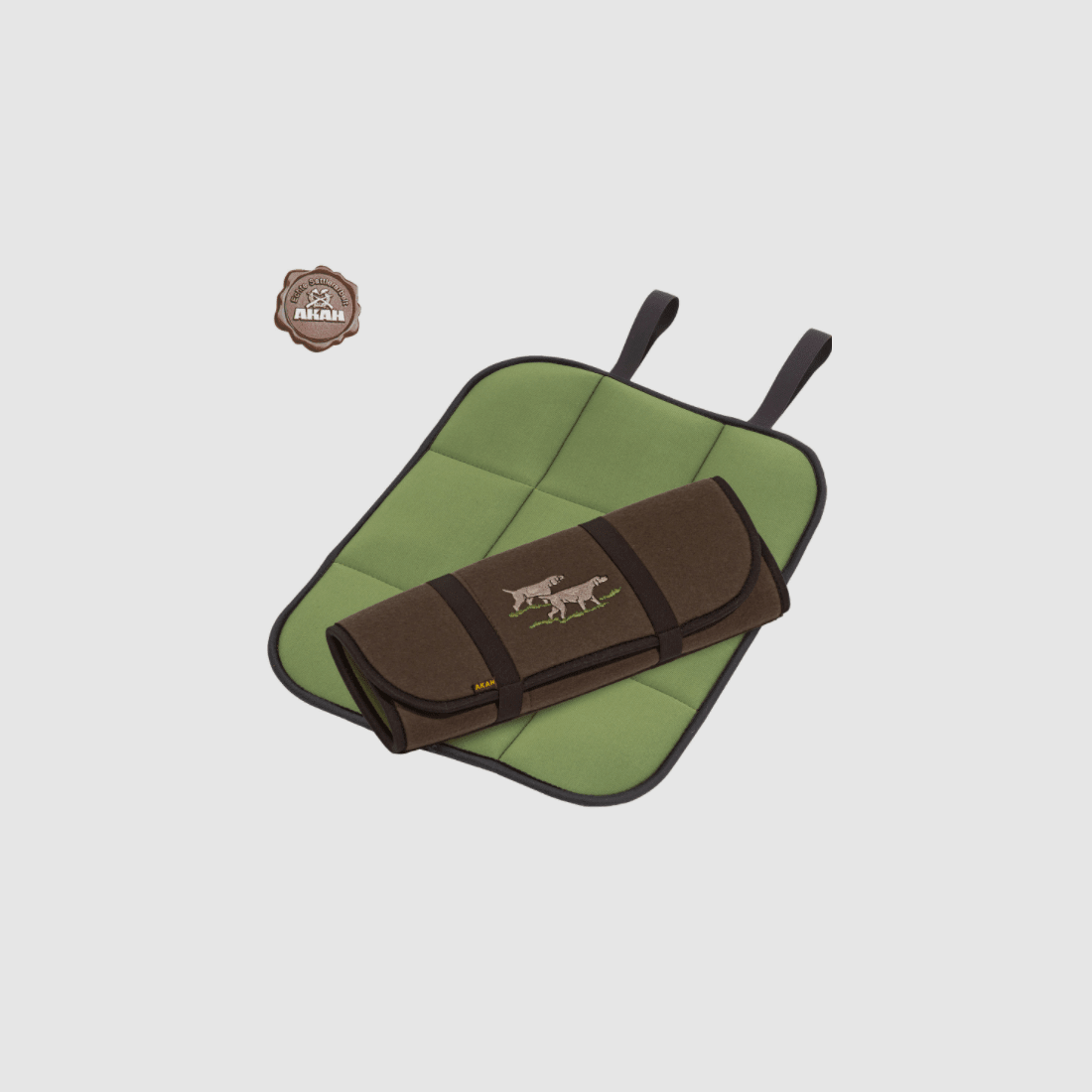 AKAH Foldable Seat Cushion with Hunting Dog Embroidery