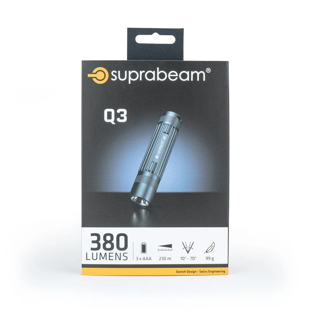 Suprabeam Q3 LED Lommelygte - 380lm, billede 4 af 5