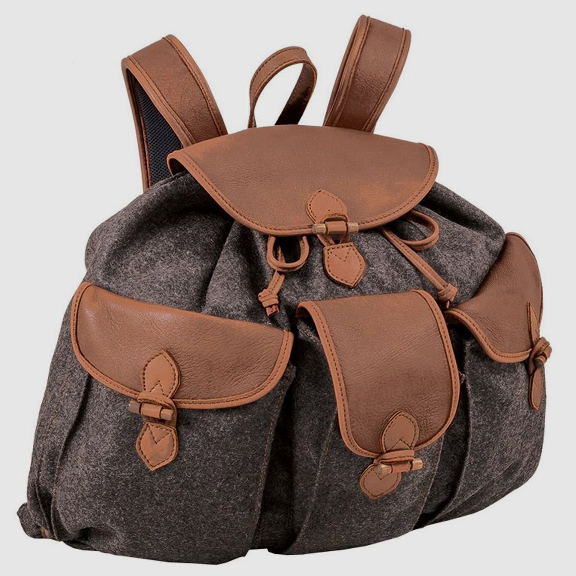 AKAH Rucksack Loden de Luxe Grau / Elchleder 30l