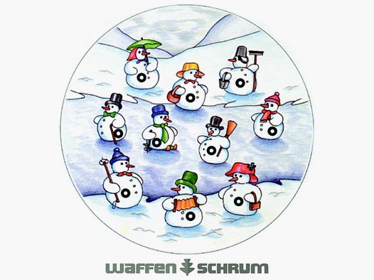 Braun Network Weihnachtsscheibe Schneemann Format: 14x14