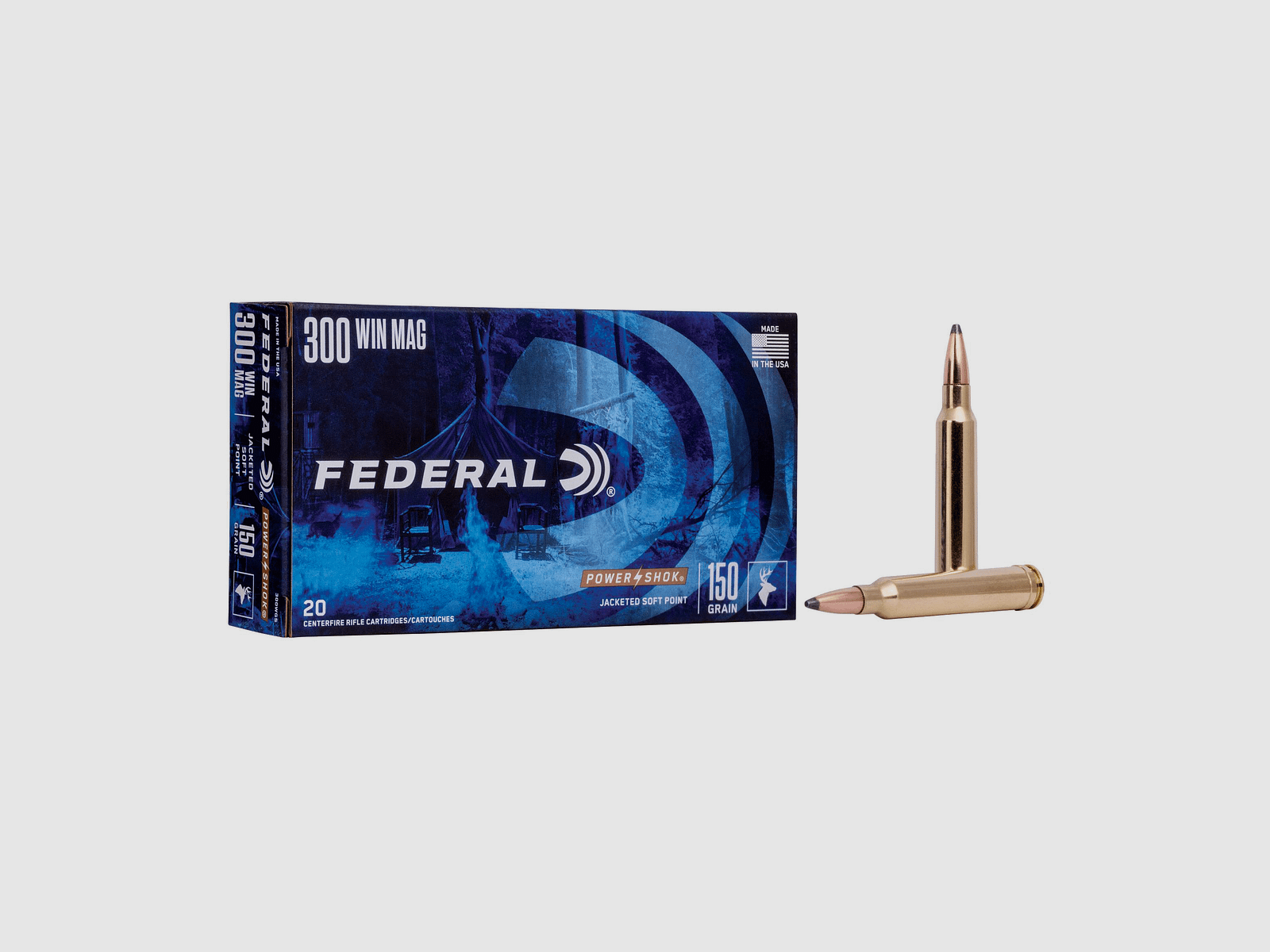 FEDERAL – 300 WIN MAG | HÜLSENMANTEL WEICHSPITZE | 150GR | POWER-SHOK | 300WGS