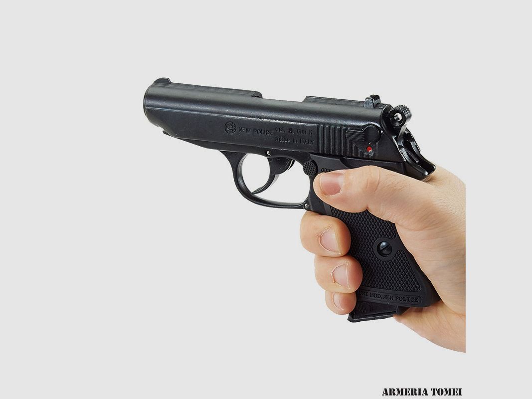 PISTOLA A SALVE – BRUNI REPLICA WALTHER PPK NEW POLICE CAL. 8MM NERA, immagine 2 di 3