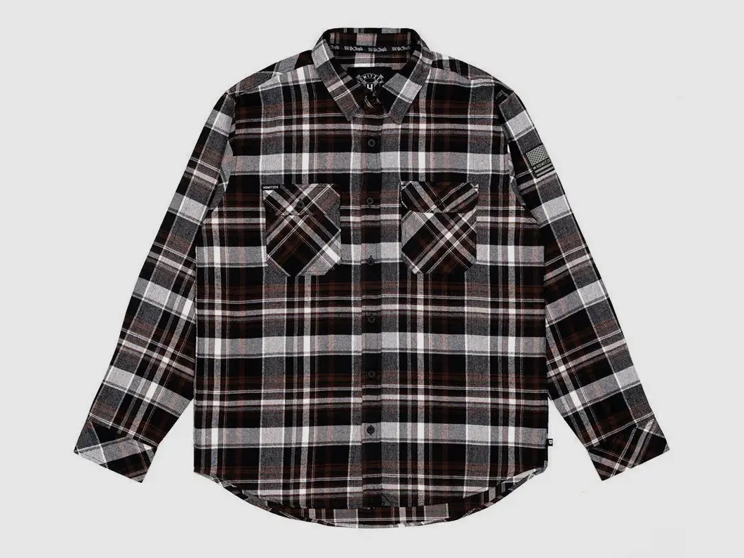 Flannel Shirt COMBAT, black/brown, image 1 of 3