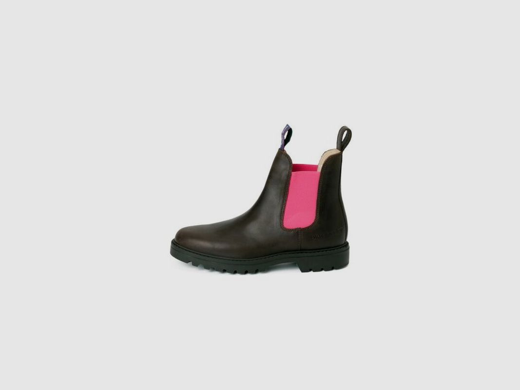 Blue Heeler Damen Chelsea Boots Jackaroo Braun/Pink