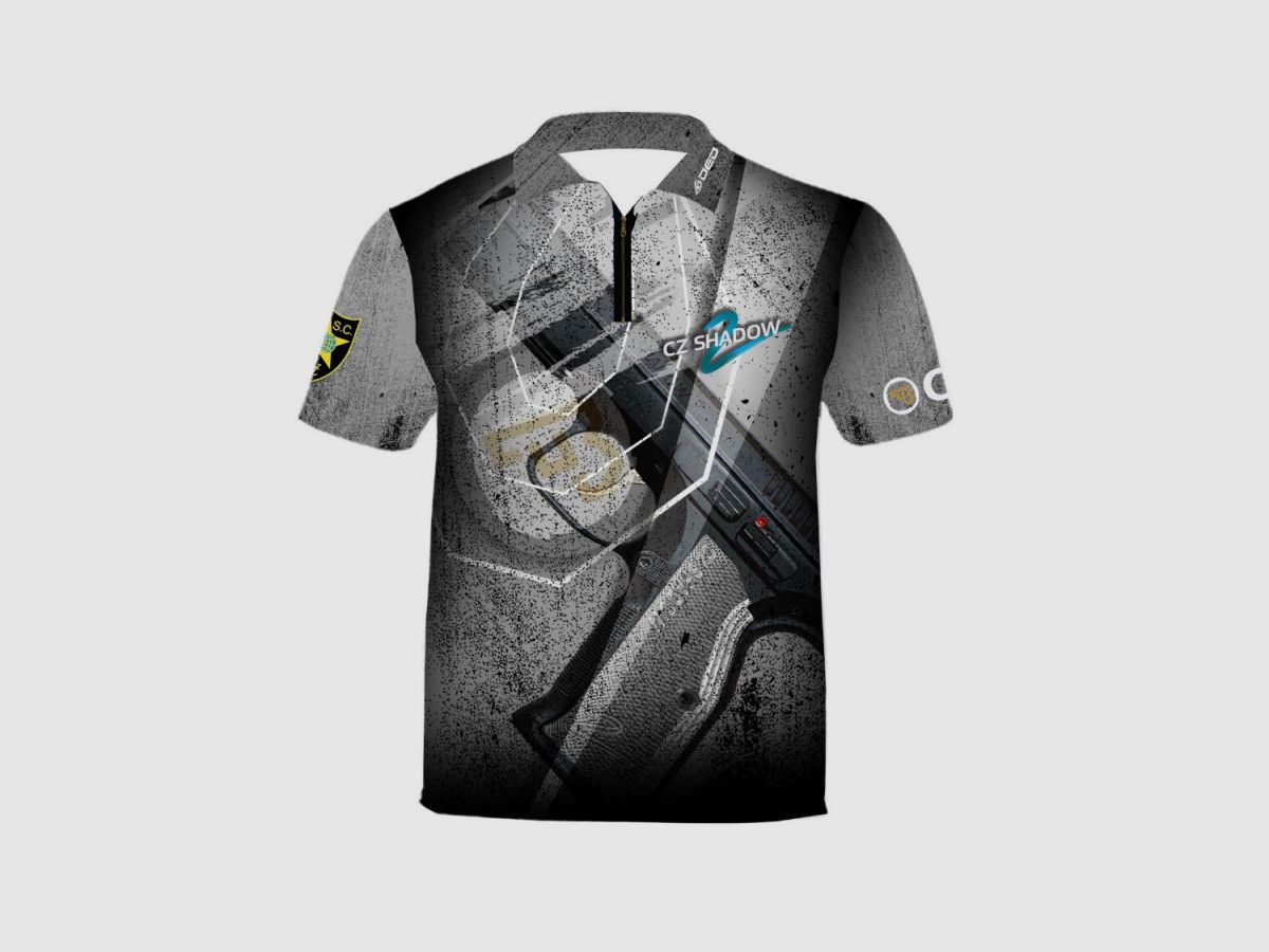DED CZ Shadow 2 Graues T-Shirt, Größe: M, Benutzerdefinierter Name: Mit Benutzerdefiniertem Namen, Bekleidungsart: Regulär (Herren), Bild 1 von 3