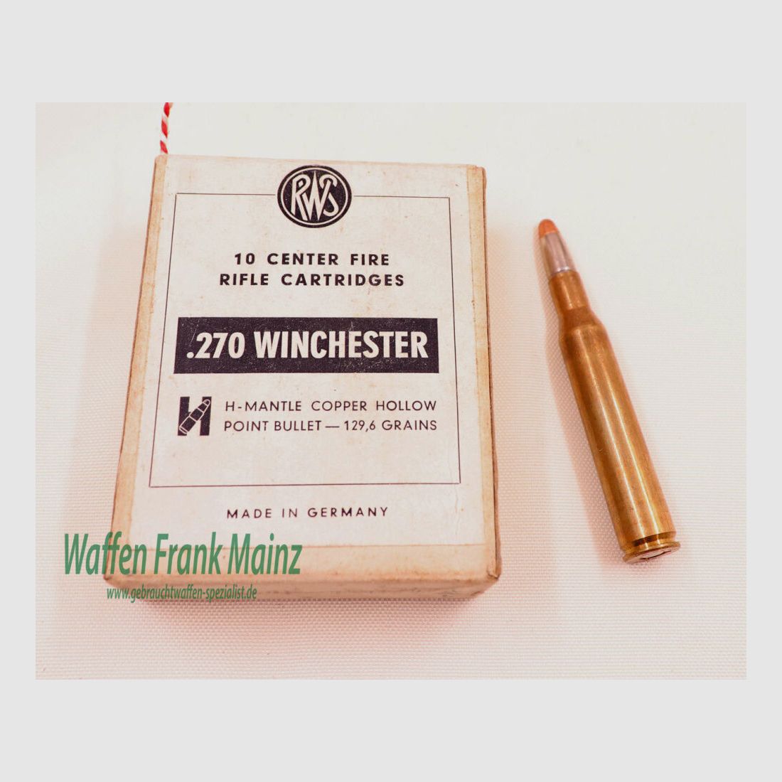 RWS (WZd.Fa.Rottweil) cartouches de fusil .270 Winchester