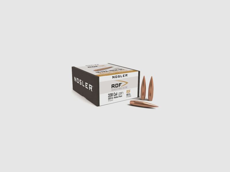 Proiettile Nosler .338/.338 RDF 300GR HPBT 100 pezzi