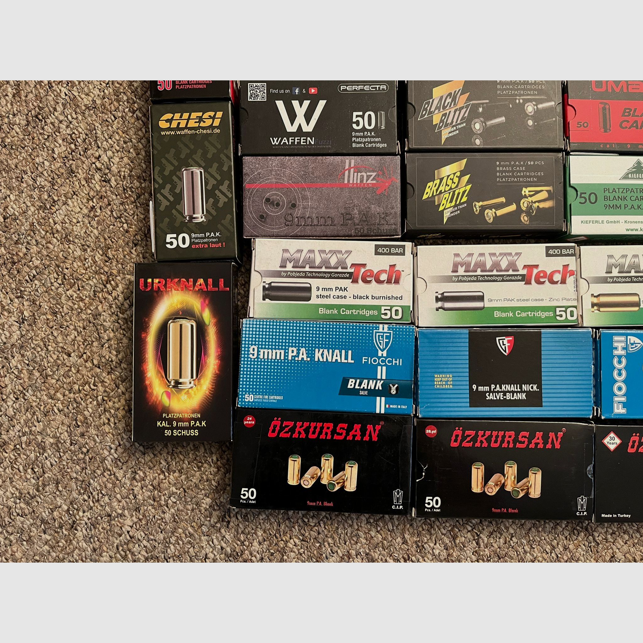 9mm PAK Platzpatronen Sammlung