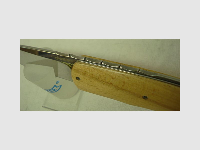 Coltello pieghevole manico in legno di faggio - lama da 7,5 cm, acciaio 440