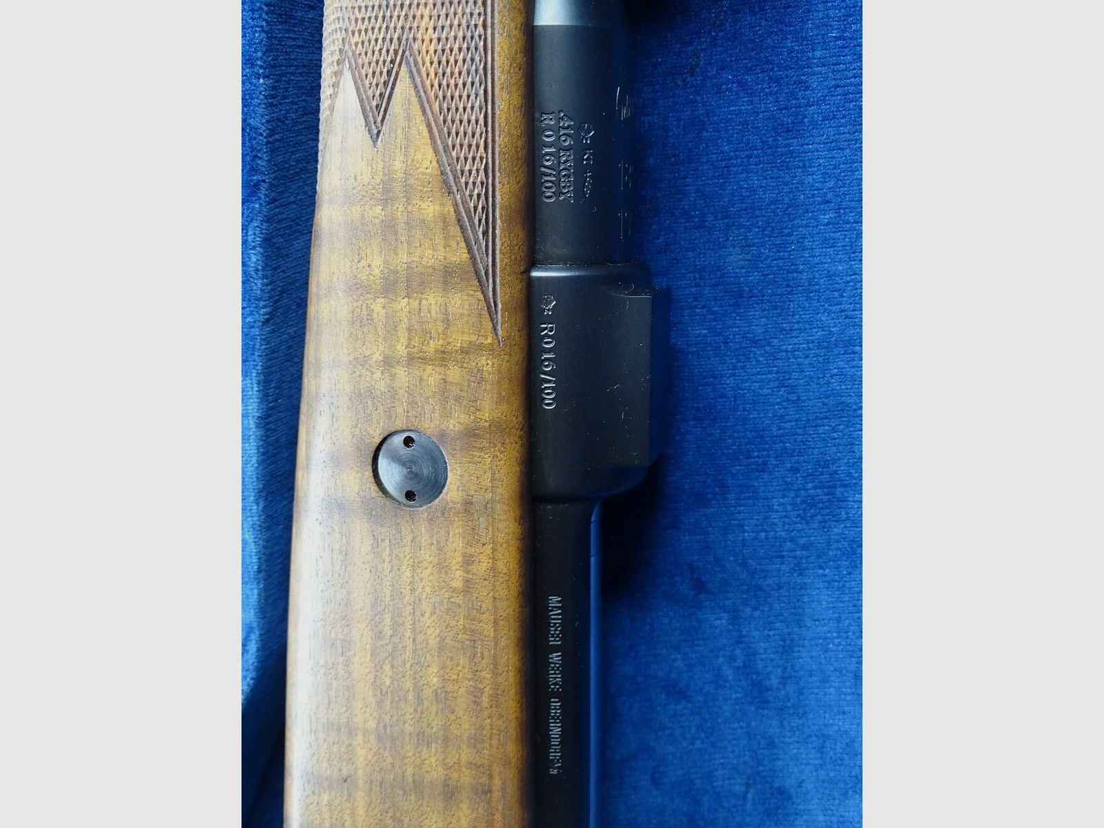 Mauser M98 100 Jahre Jubiläum Kaliber .416 Rigby inkl. Lederkoffer	 M98 Magnumsystem 100 Jahre Mauser 16 / 100 Sammlungsauflösung