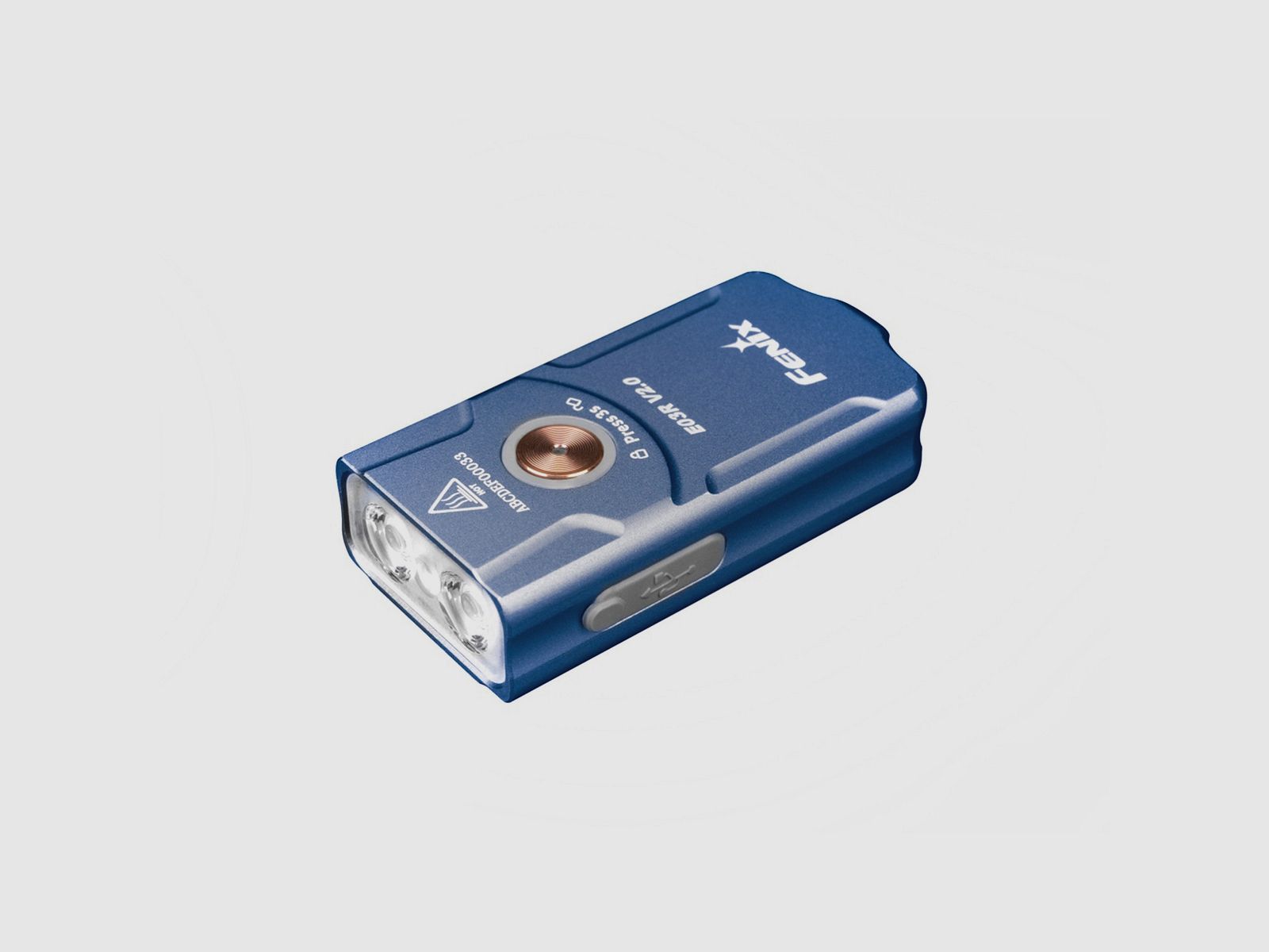 Fenix E03R V2.0 LED-Taschenlampe, blau