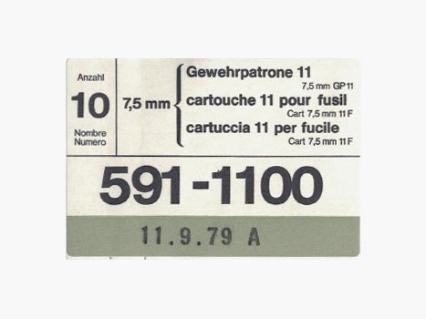 Amunicja RUAG Nabój kulowy kal. 7,5x55 Swiss - 11,3 g FMJ (1 opakowanie 10 szt)