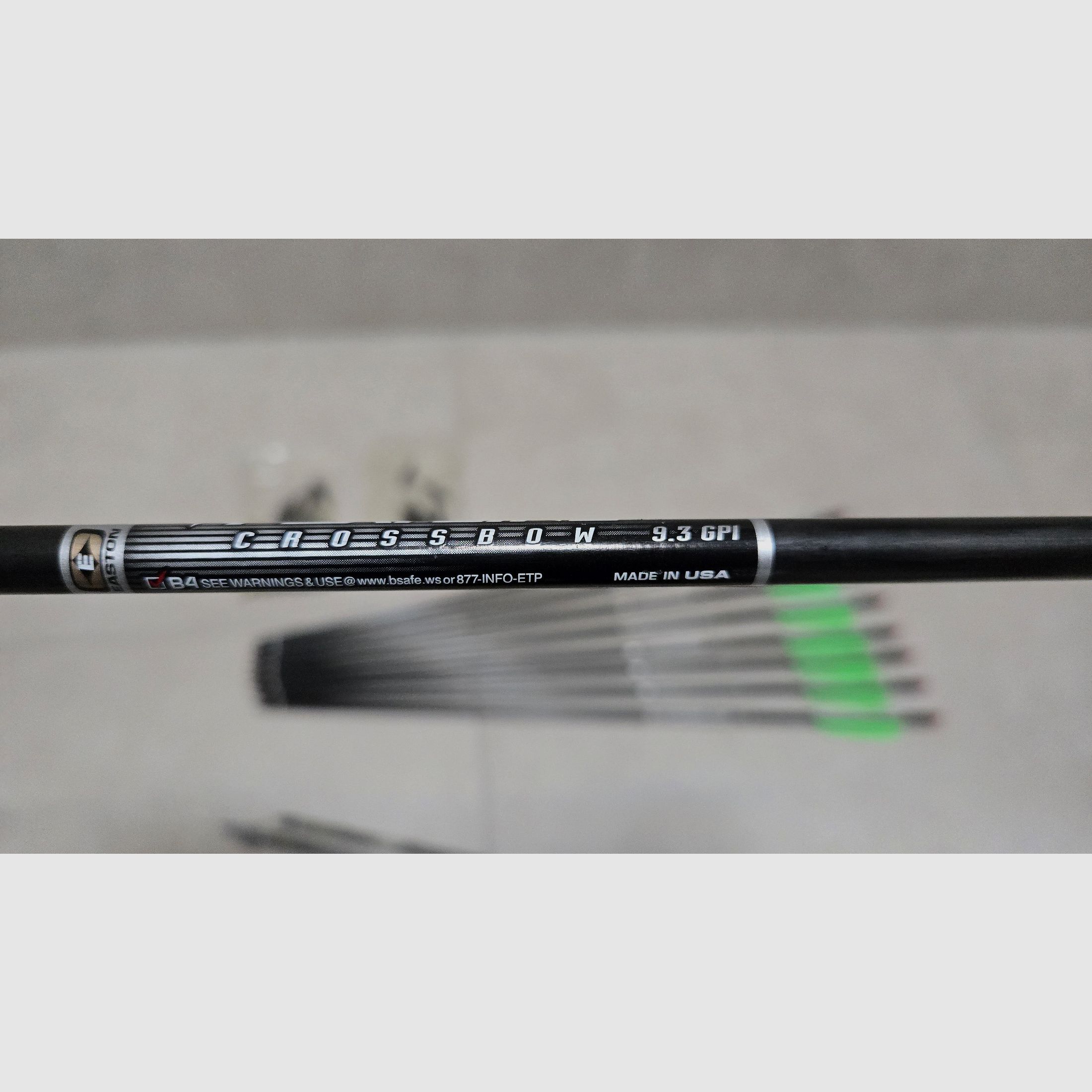 9x Carbonbolzen 22“ Easton Flatline 9,3 GPI mit 125gr Spitzen für Armbrust