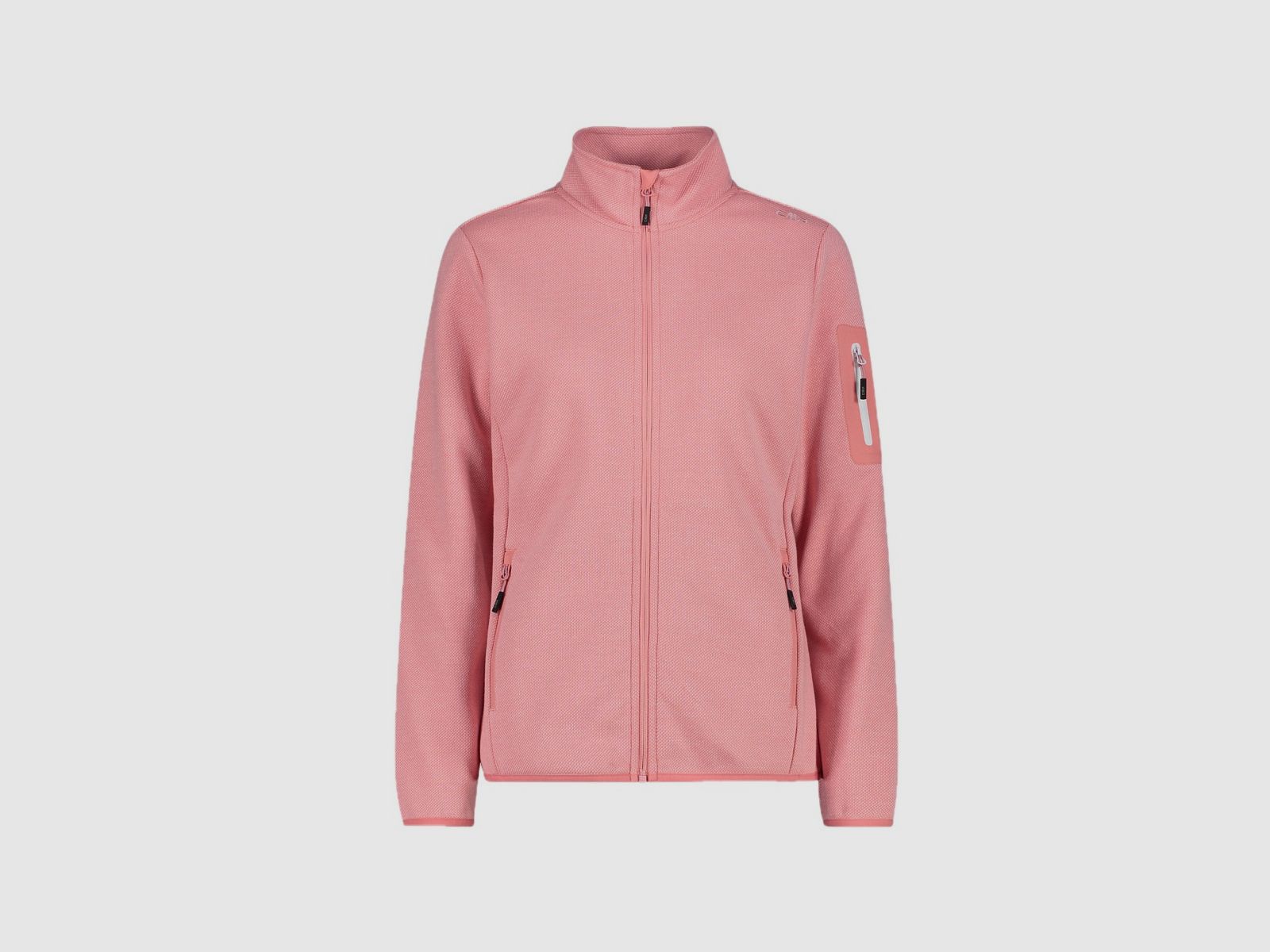 Chaqueta de mujer CMP Knit-Tech-Fleece con capa interior de malla Orchidea Bianco