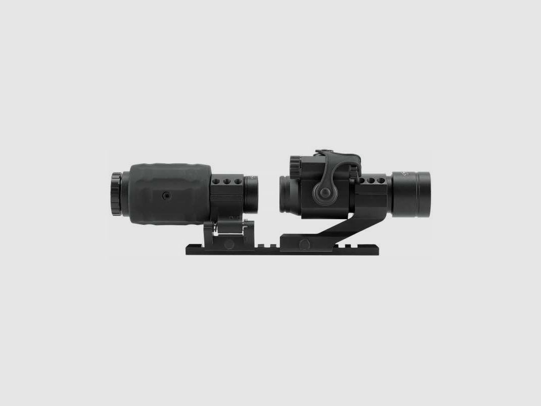 Umarex MPS 3 Magnifying Point Sight Magnifier-Leuchtpunkt-Kombi mit Montage Picatinny-Schiene