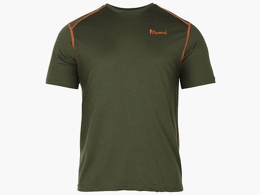 Pinewood T-Shirt Abisko Merino Wool Moss Green