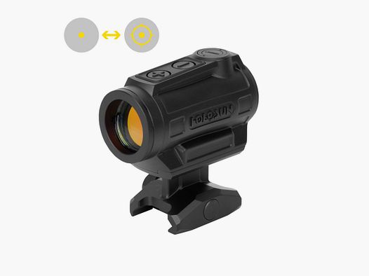 Holosun Mirino Reflex ARO-CORE-MRS-GD, con reticolo dorato: 2MOA Punto & 65MOA Punto circolare
