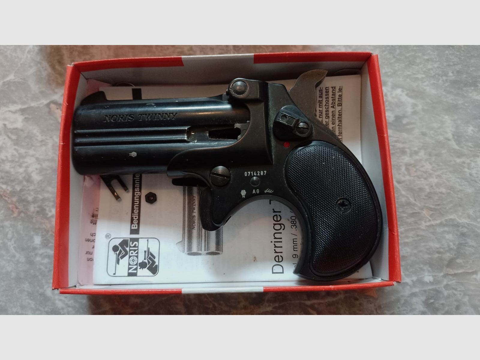 Noris Twinny Derringer Kal. 9mm / .380 - KNALL-GAS-SIGNAL-Defekt