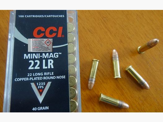 .CCI	 50 Stück Patronen von CCI, .22 WMR .40 grs.