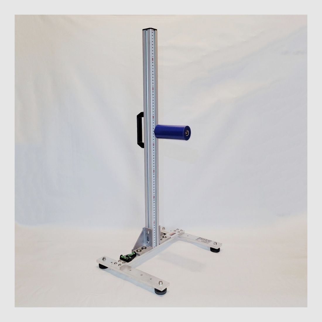KGF Auflagestativ - Auflageständer Alu H-800-Pro mit Buchenholz-Auflage, Waage, Griff und Maßband