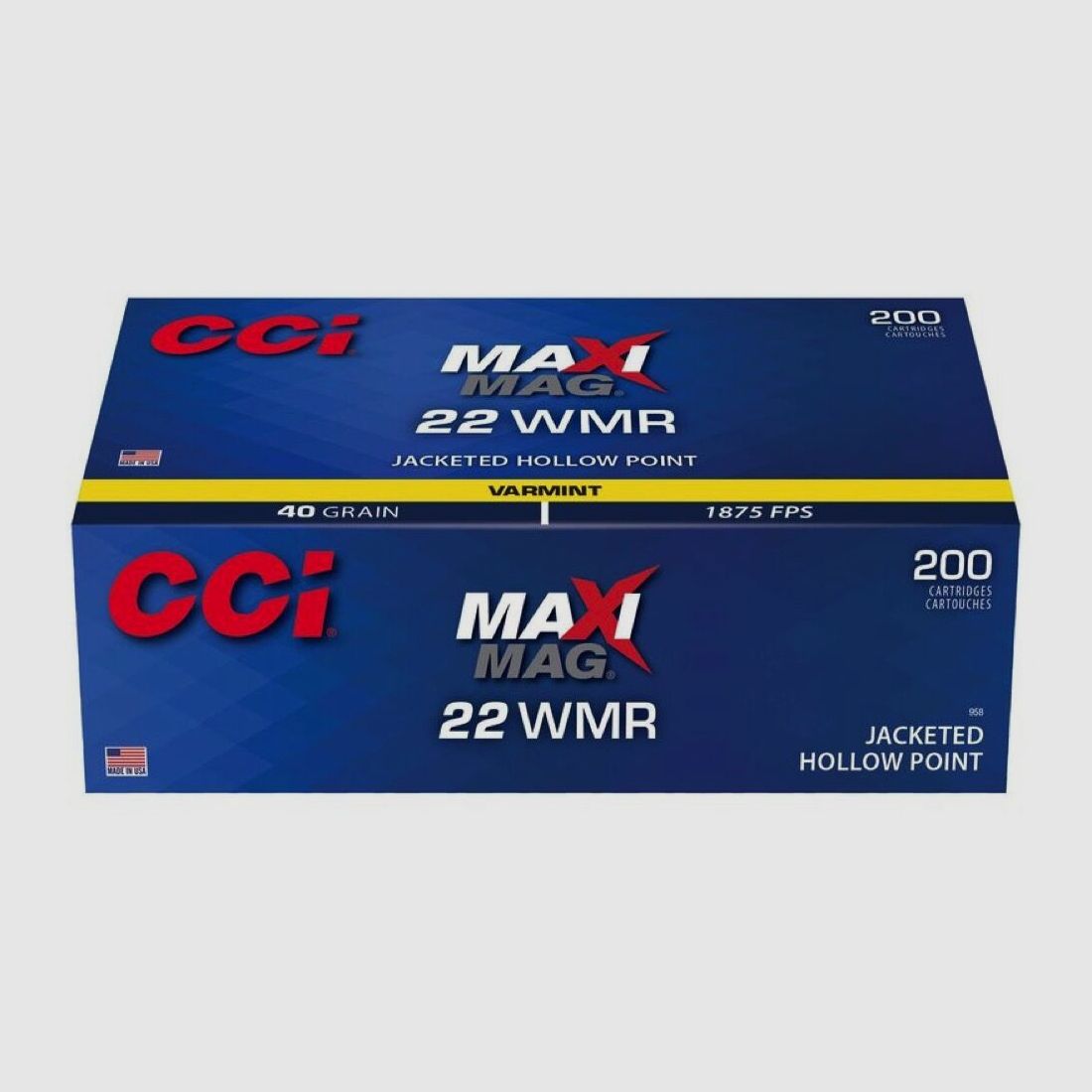 CCI Maxi-Mag JHP 40grs 200St .22wmr