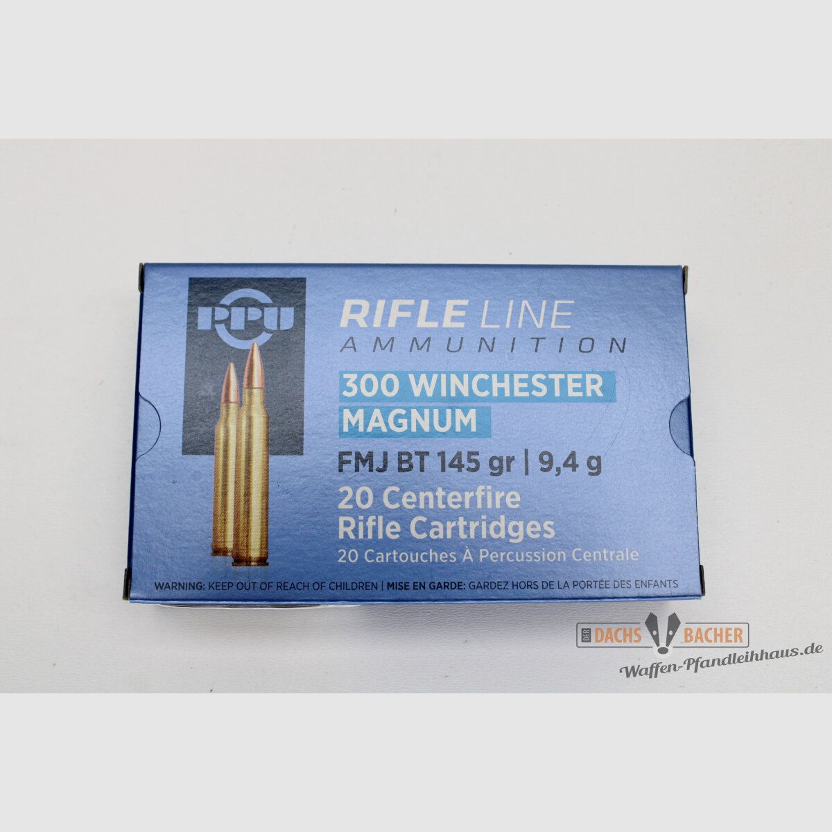 PPU Prvi Partizan .300 Win Mag 9.4g/145gr FMJ BT 20 rounds