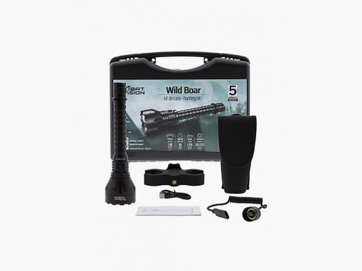 LINTERNA LED BAT VISION WILD BOAR CON KIT DE CAZA