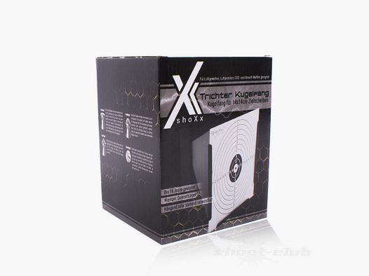 shoXx embudo trampa de balas de acero 14x14cm, negro