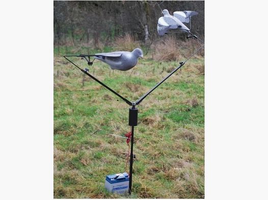Taubenkarussell mit Aufbewahrungstasche und 2 fliegenden Tauben
