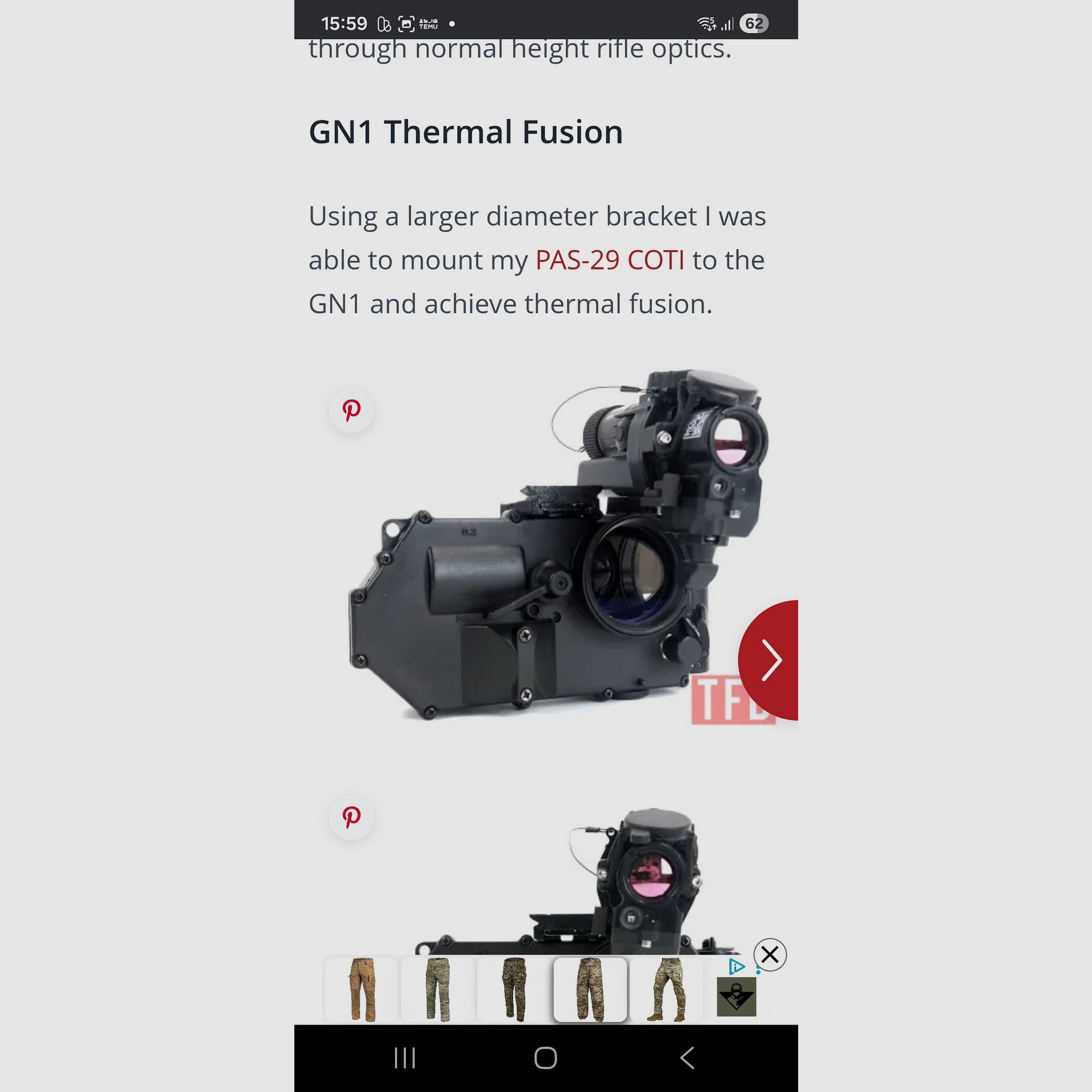 Night vision device residual light amplifier with helmet mount and carrying cap, so for wearing without a helmet