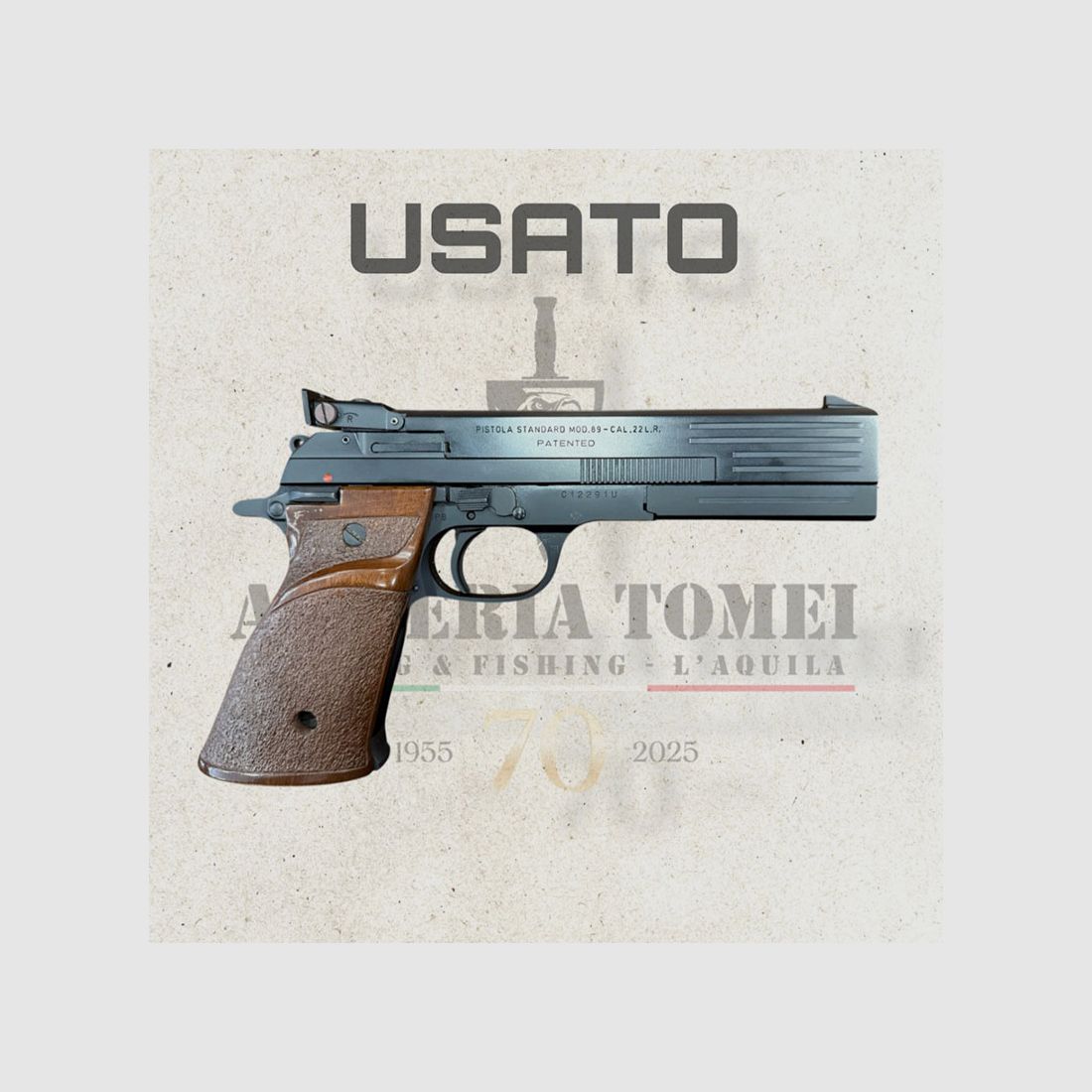 USATO – PISTOLA – BERETTA MOD. 89 TARGET cal. 22LR, immagine 2 di 3