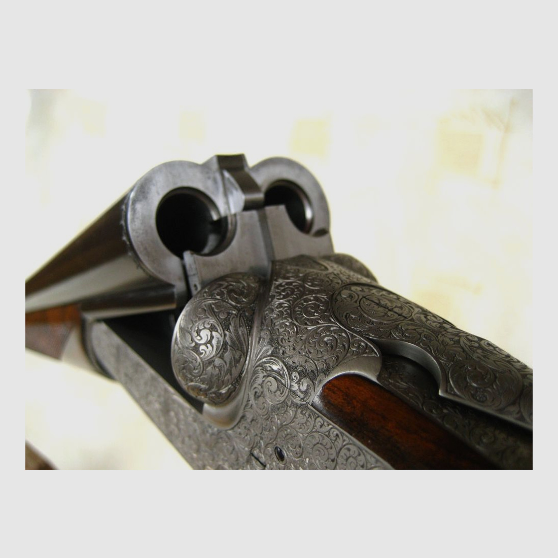 Ziegenhahn & Sohn, "Berst Gun" broń wystawowa, strzelba z bocznym zamkiem z wymiennym lufą