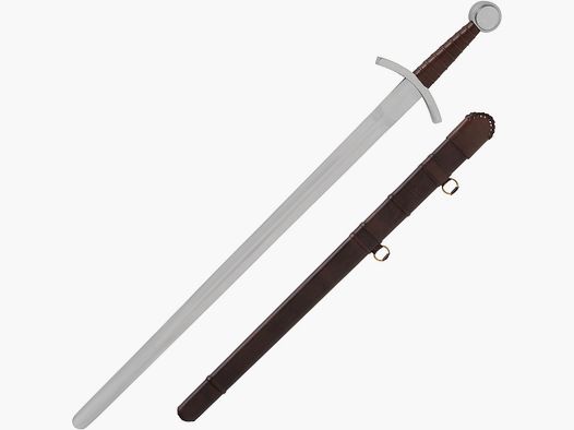 Spada con pomo da bersaglio con fodero