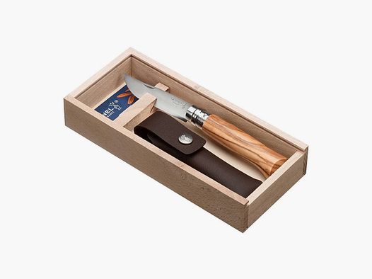 Set de regalo Opinel No 8 Olivo con estuche