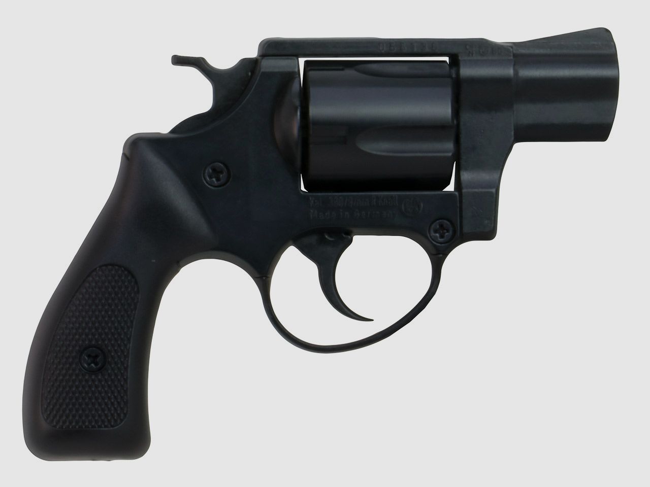 Schreckschuss Revolver Melcher ME 38 Pocket brĂĽniert Kunststoffgriff Kaliber 9 mm R.K. (P18) + 50 Schuss