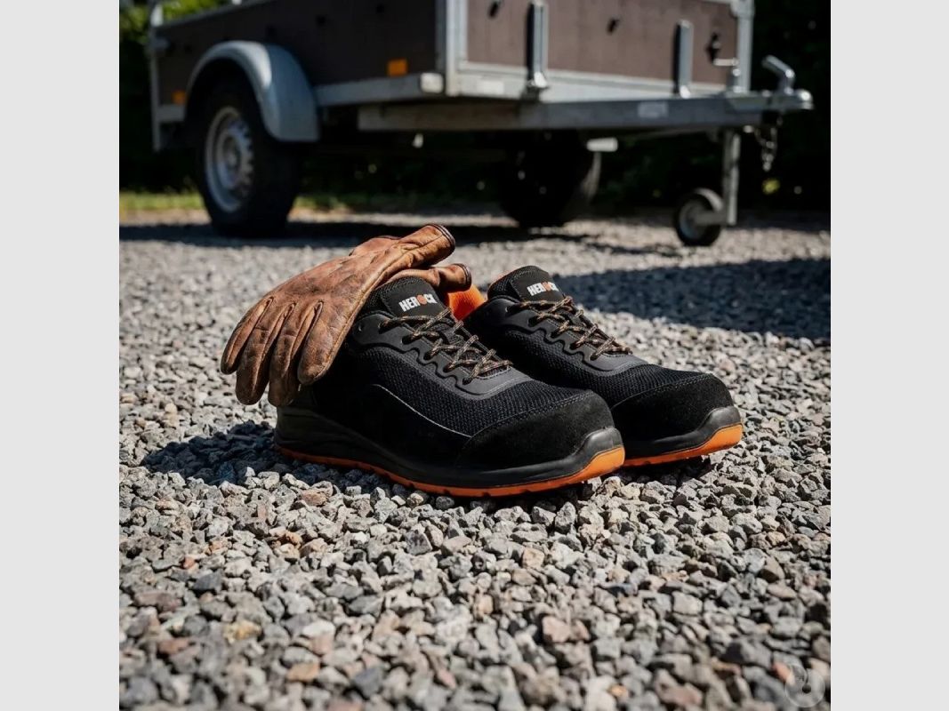 Scarpe di sicurezza Leno S1P SRC - Nero/Arancione - Uomo, immagine 4 di 11