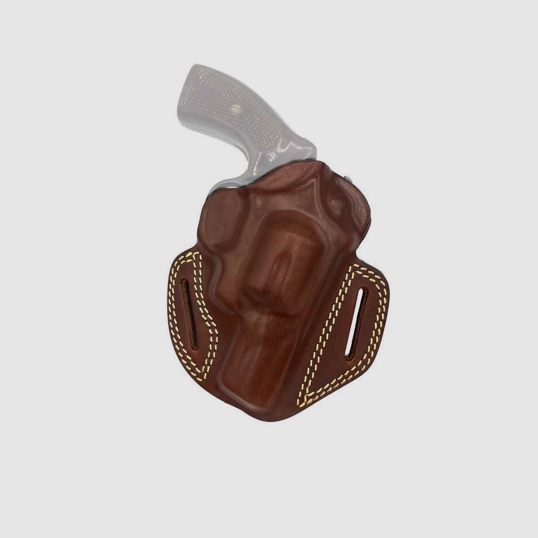Pancake Lederholster für Revolver 2 1/2" S&W K/L Frame,Colt,Ruger,Korth,Taurus,HW 357,Zoraki R1/R2 Braun Rechtshänder