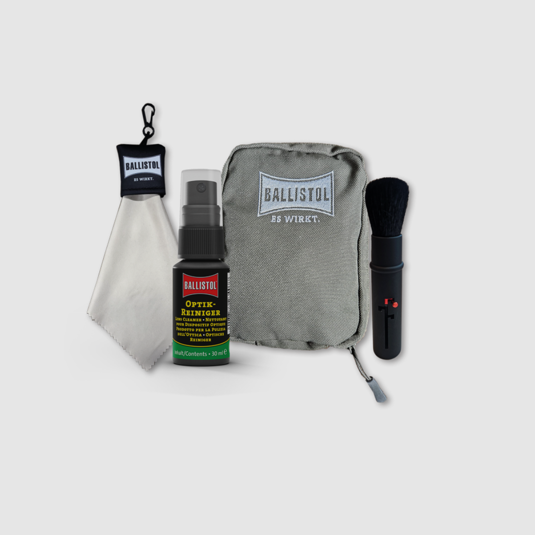 Ballistol – Optik-Reiniger-Set mit Reiniger 30ml, Pinsel und Mikrofasertuch