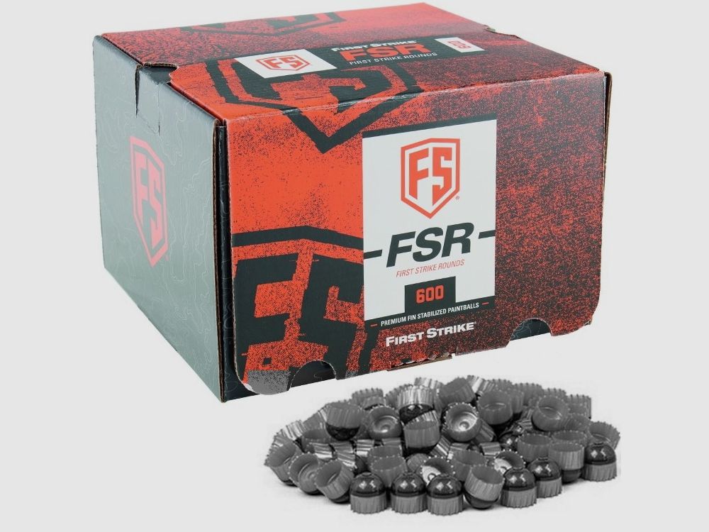 Boîte de Paintballs First Strike 600 coups (gris/argent)
