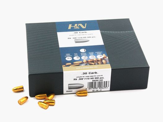 Proiettili per fucile, H+N .308 HS-RN, 110gr, 500 pz, .300 BLK