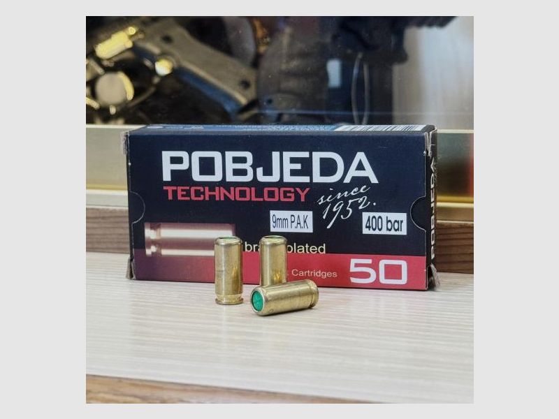 Pobjeda Technology Platzpatronen 9mm P.A.K. für Schreckschusspistolen