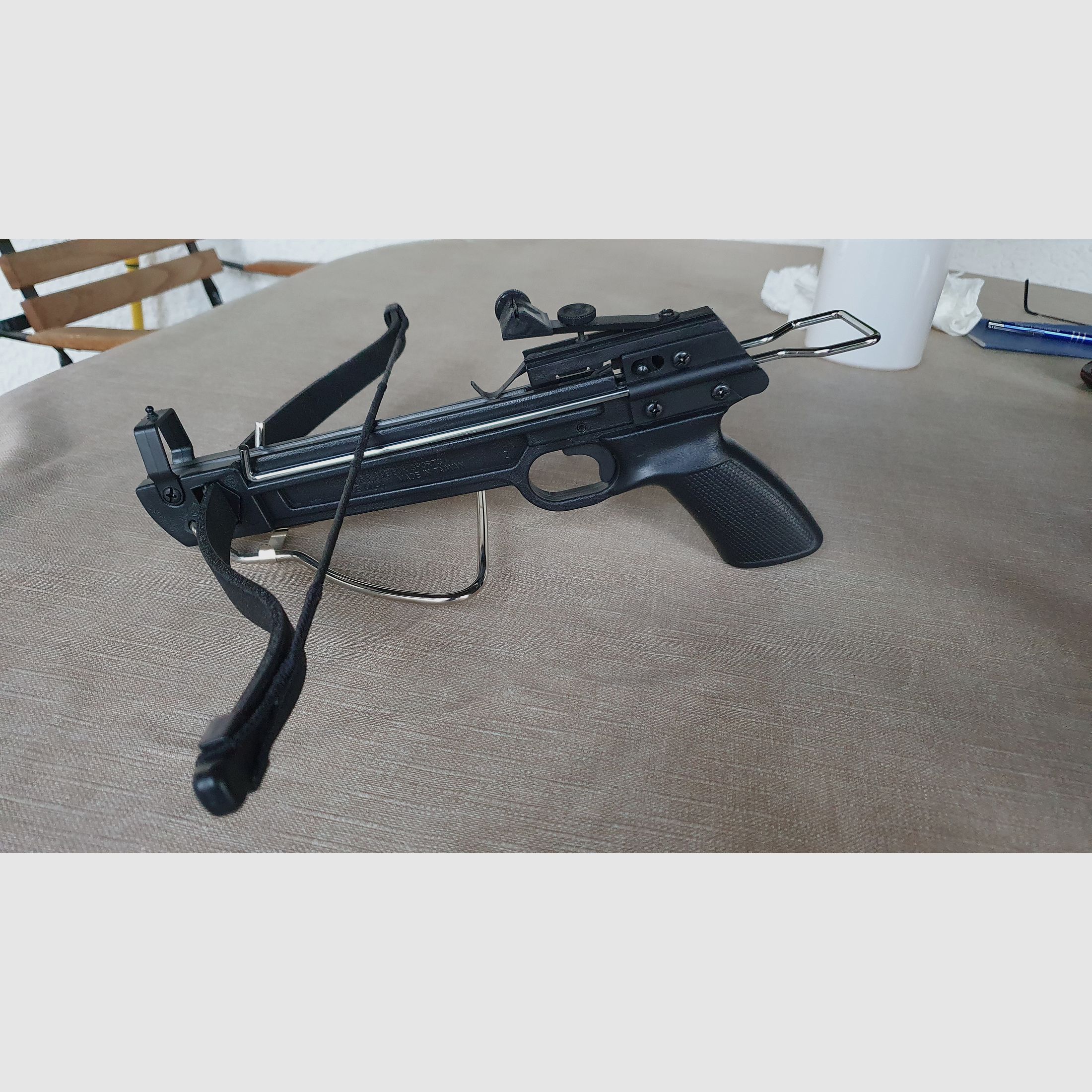 Pistolenarmbrust 50 lbs mit 7 Alubolzen Armbrust