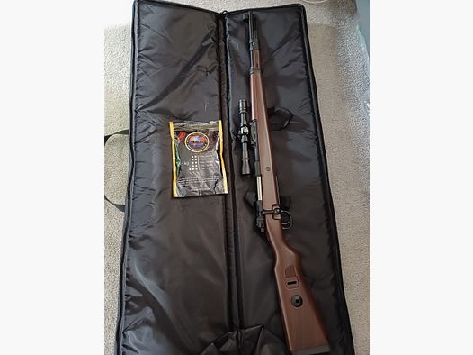 Airsoft, Sniper , K98 Bundle Visier , Tasche und BBS 