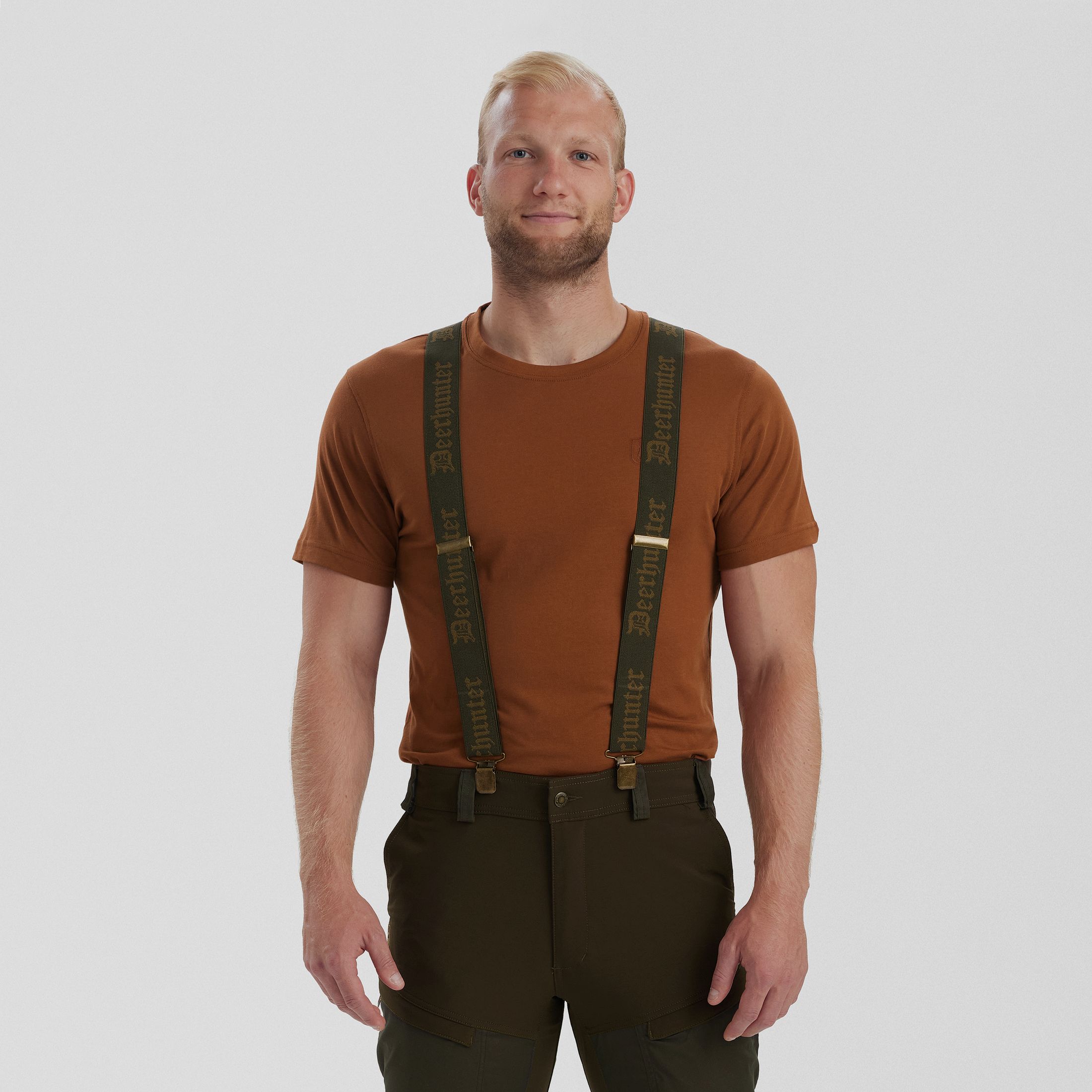 Logo suspenders with clips - Art Green - Size: 120 CM