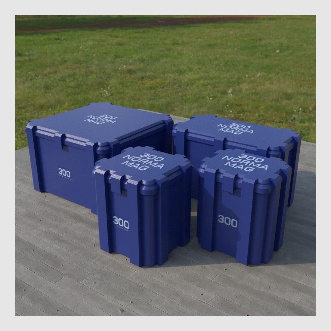 Filamelt Munitionsbox / .300 Norma Magnum / ‘Klappdeckel’ / Patronenbox, Ammo Box