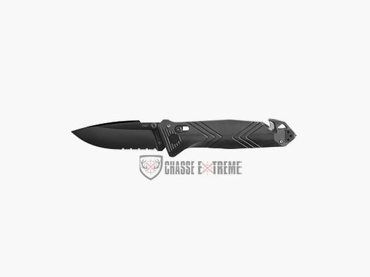 Couteau de Poche CAC S200 Serration PA6 Noir