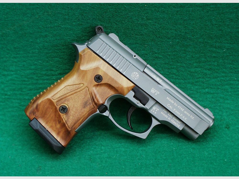 Zoraki Schreckschuss Pistole - Zoraki 914, titan/holzoptik