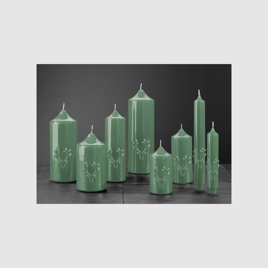 Engels Kerzen Gelackte Stab- oder Stumpkerze mit Geweih