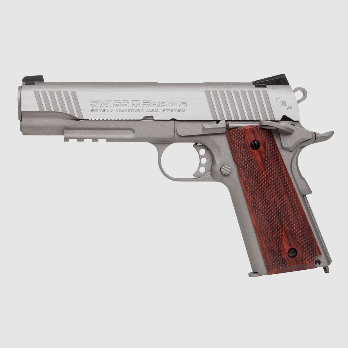 Swiss Arms P1911 Stainless 4,5mm BB - Druckluft Co2 BlowBack
