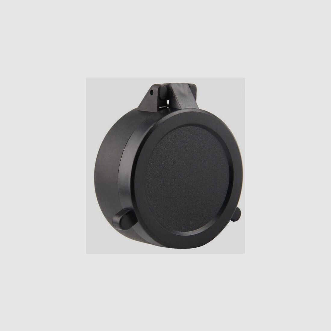 Lens protection cap for riflescope, flip up lens protector, 47mm diameter